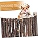 Abaodam 1Pc Pet Wood Fence for Hamsters Squirrels Animals Natural Grinding Tool Hiding Shelter Light Brown