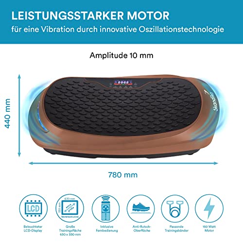 Skandika Vibrationsplatte V2500 mit Oszillationstechnologie | Curved Design, Oszillierende Frequenz, sehr leise, 30… – Bild 4