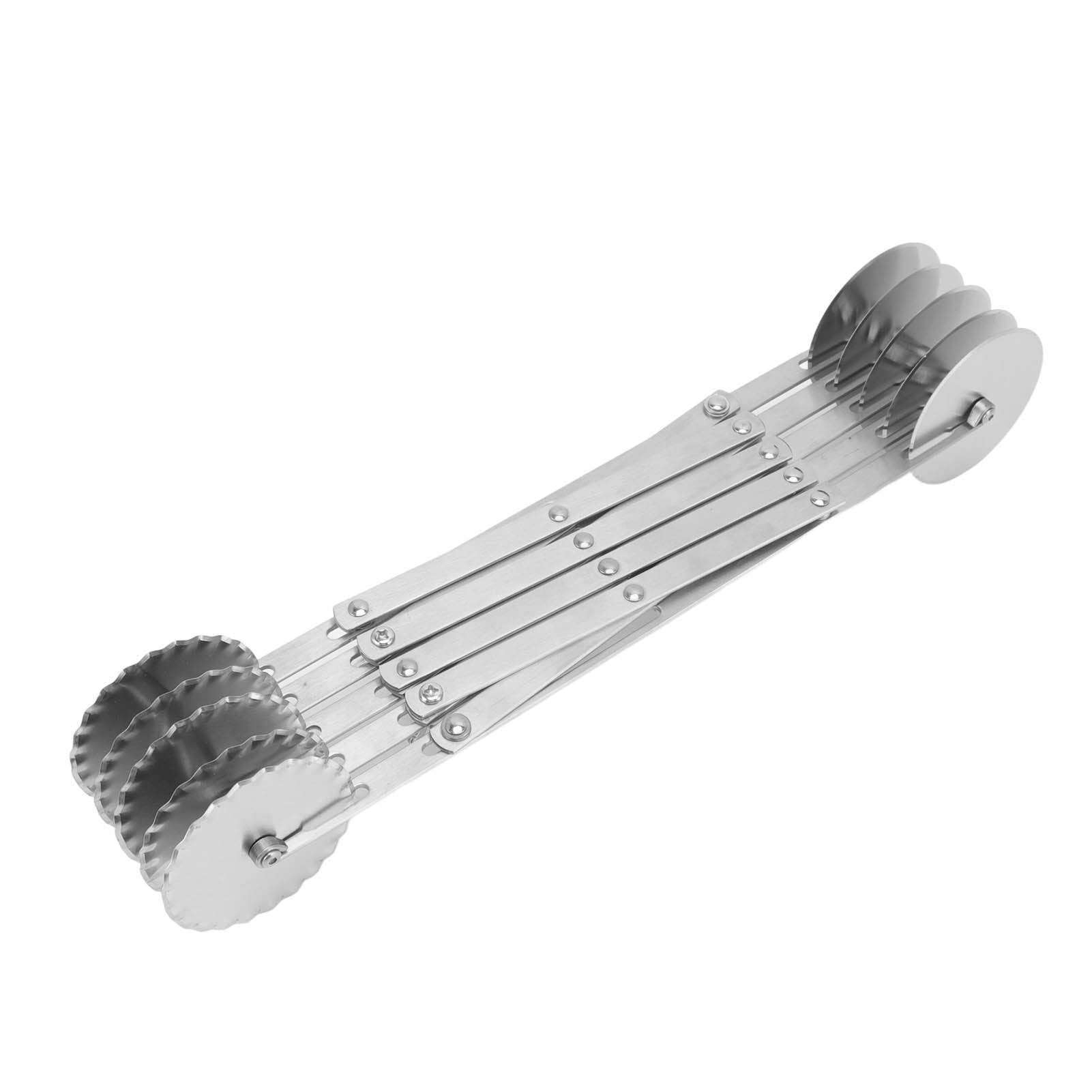 Teigschneider 5 Edelstahl Pizzaschneider Pizzaroller 5 Pizza Schneider Kuchenschneider Handlicher Pizza Cutter, für Pizza Kuchen Waffeln Teig