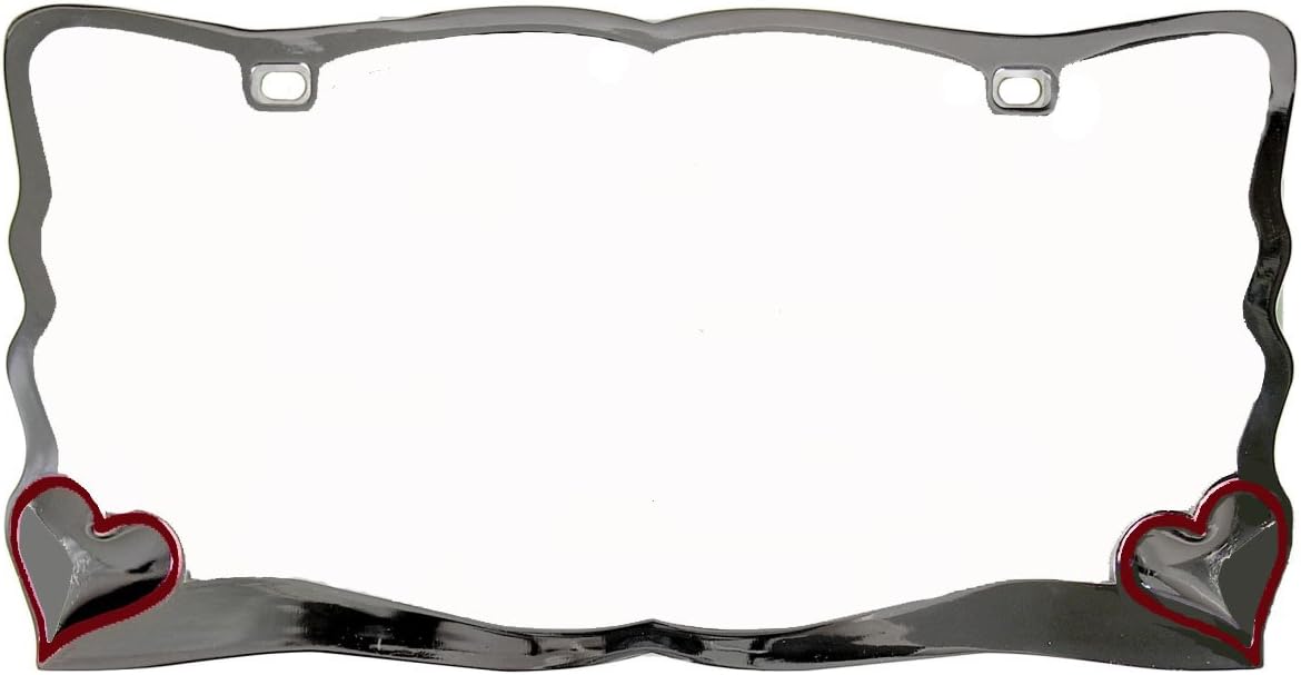 Custom Accessories 92761 Chrome Heart License Plate Frame