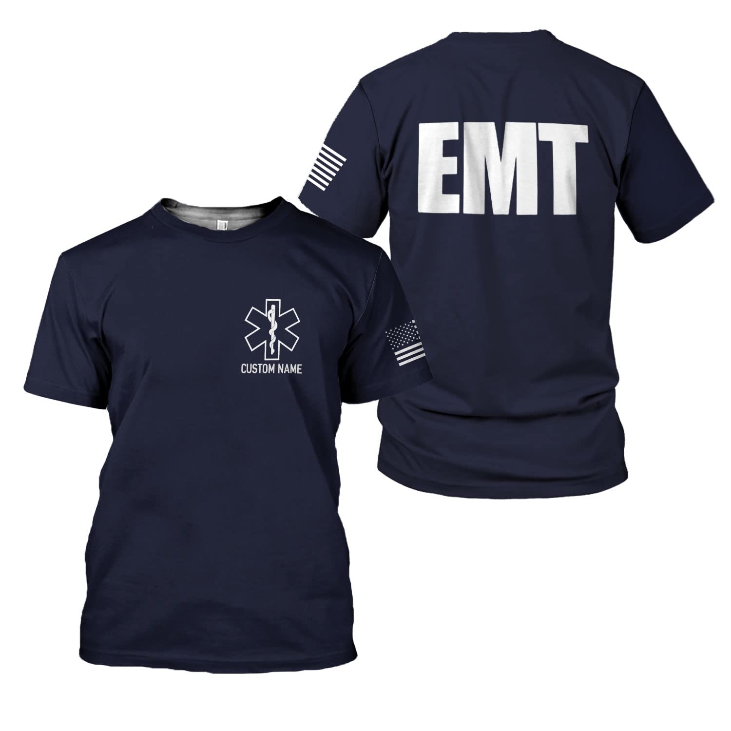 Mostefy Personalized EMT Shirt, EMS Shirt, Customized EMS Shirts,EMT Paramedic Uniform Emergency Medical Technician Shirts