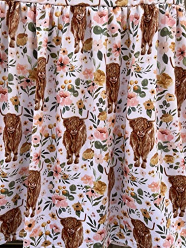 nebljgo Infant Baby Girls Highland Cow Flutter Sleeve Pearl Cow Children Girl Spring Summer Kids Dress3