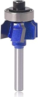 Mesee 4 Teeth R3 Industry Grade Carbide Roundover Router Bit, 1/4 Inch Shank Corner Rounding Curved Edge Forming Trimming Cutter Woodworking Milling Cutting Tool, 7/64 Inch Radius