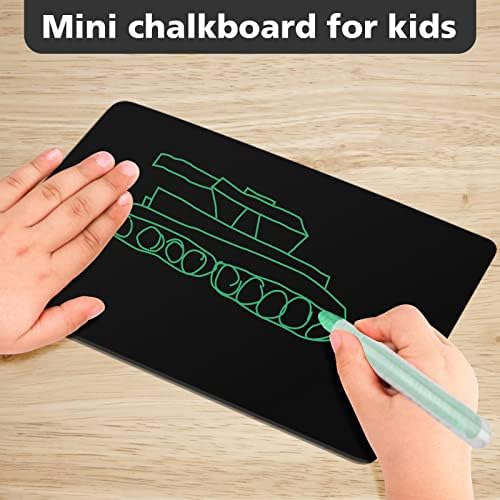 A5 Mini Chalkboard Signs Double Sided Small Blackboard for Kids, Menu Board Message Tabletop Board with Wooden Stand Display Stand for School, Wedding, Birthday, Bar and Party Event Decoration 2pcs