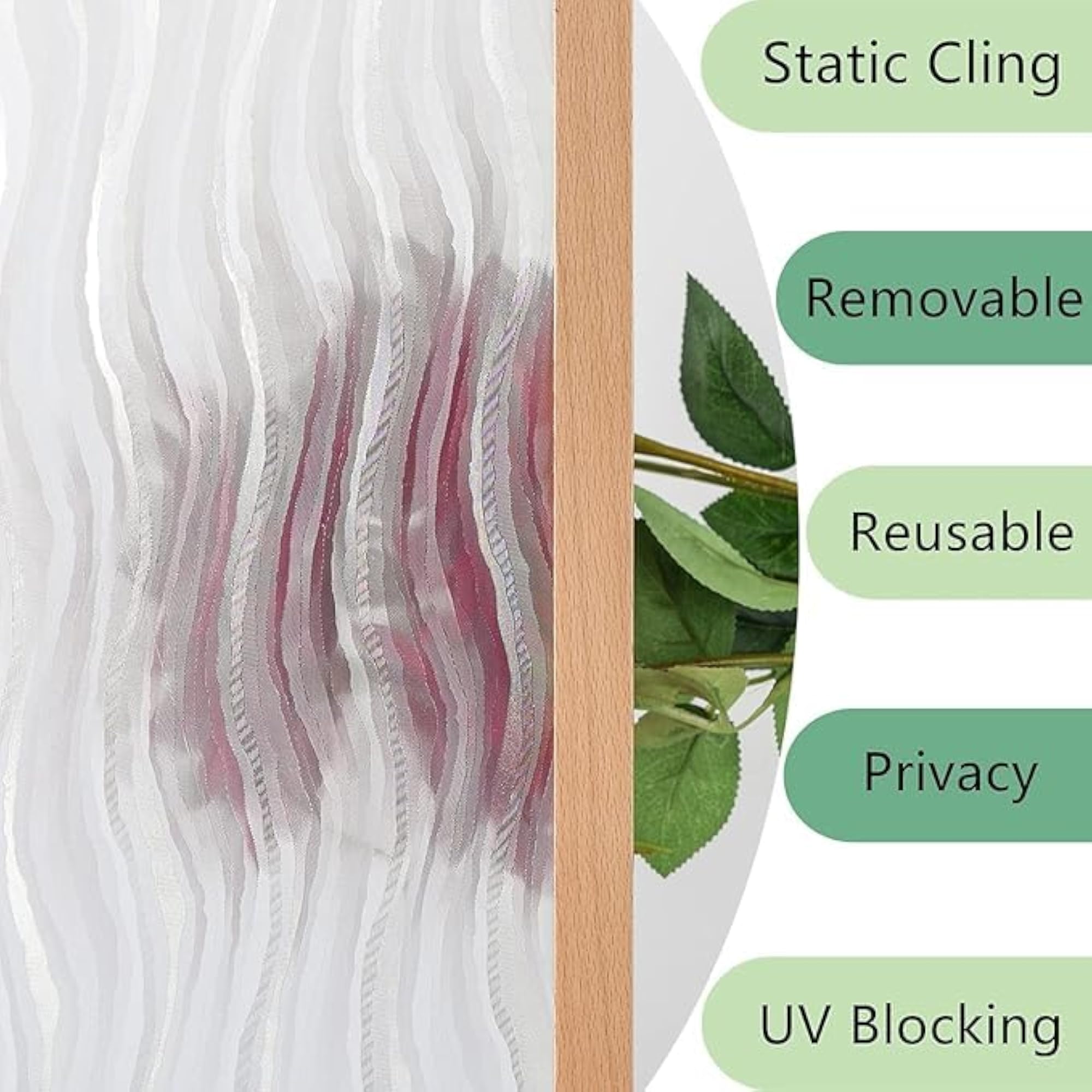 Decorative Stained Glass Window Film, Sun Blocking