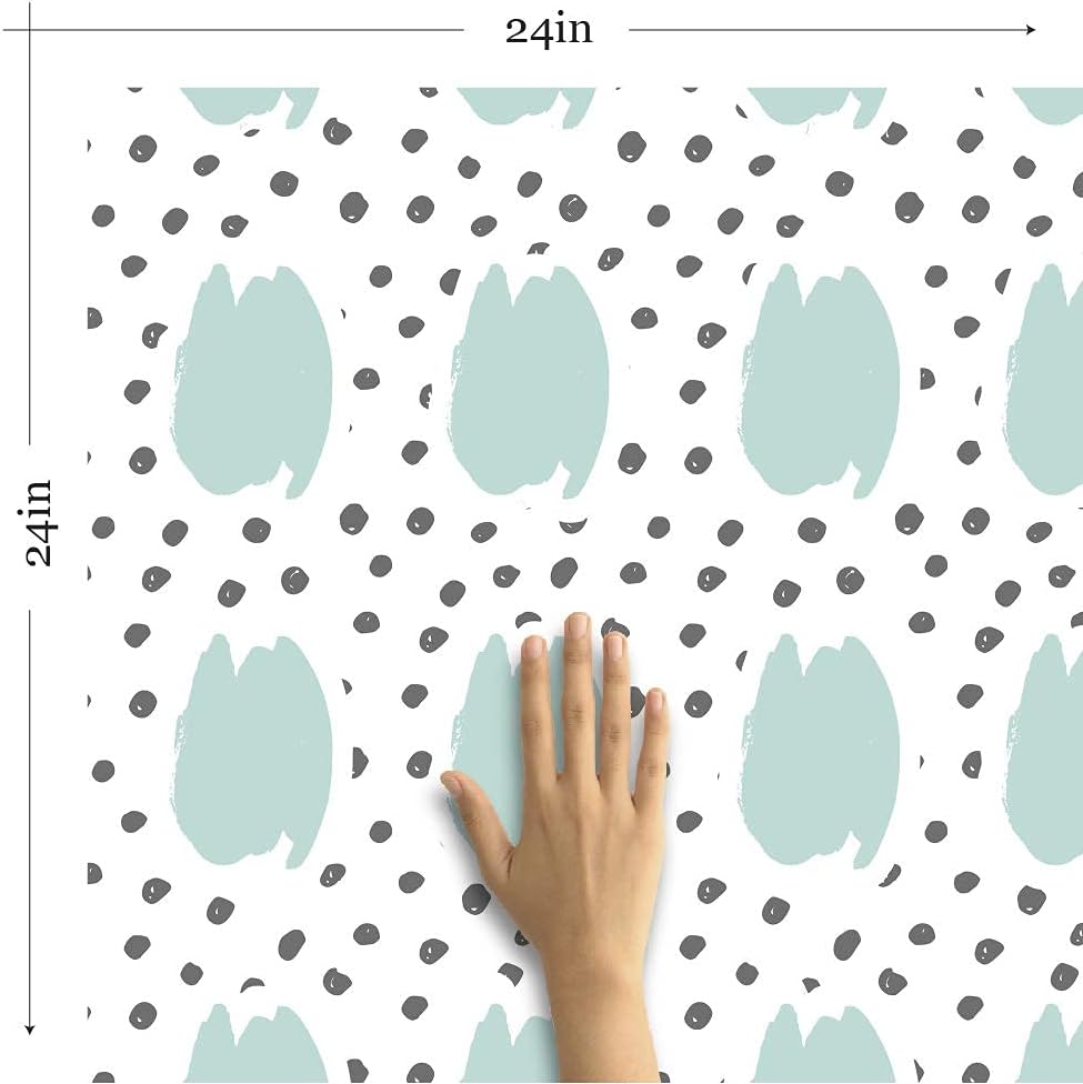 Walls By Me Peel and Stick Mint Green Texture Teens Removable Wallpaper 0831-2ft x 4ft (61x122cm)