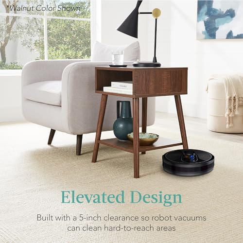 Best Choice Products SKY7084 Mid-Century Modern End Table Set Of 2, Side Accent Furniture For Living Room, Den, Sitting Room, Space Saving W/Cubby Storage, Lower Shelf, Pine Wood Legs - Gray Oak thumb #5