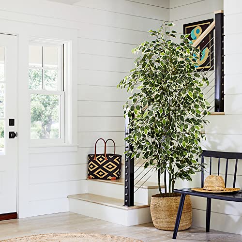 Yepdin Artificial Ficus Tree，6Ft Tall Silk Ficus Tree For Home Decor Indoor & Outdoor Fake Plant Suitable For Living Room,Office And Garden Decor #TOP4