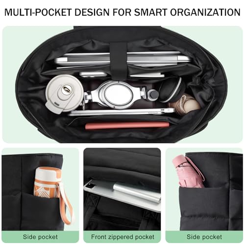 Bolsa Puffy Tote para mujer, ligera y acolchada miniatura 4