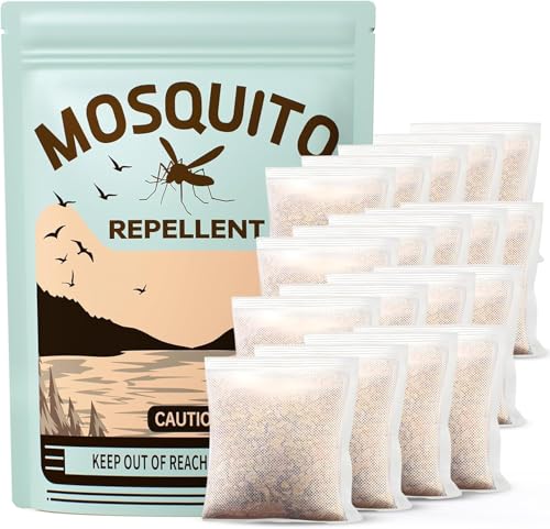 Mosquito Repellent 18 Pouches for Patio & Outdoor, Natural Mosquito Repellent for Yard, Indoor...