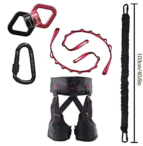 DASKING Heavy Bungee Cord Resistance Belt for Home Gym Yoga Bungee Rope Gravity Bungee Training Tool Ideal for Home Gym Studio (Weight Class -3)