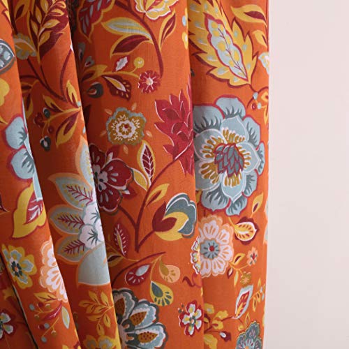 Greenland Home Curtain Panel Pair, 100% brushed microfiber polyester, Spice, 63 in L, W 42" x L 63" (2 Panels) - Image 3