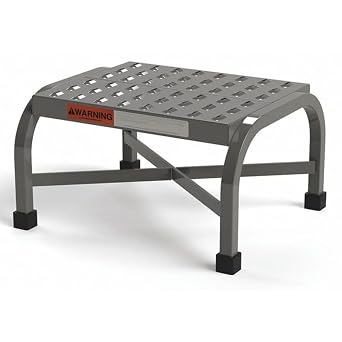Step Stool [Made in USA], Perforated Tread, Welded, OSHA Compliant, 16"x14" Platform, Heavy Duty 350 lbs. Capacity, 10.5" Tall