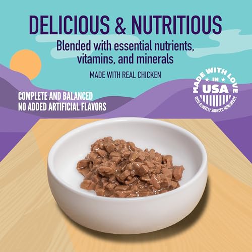 Image of A Strong Heart Canned Wet Cat Food, Grilled Chicken Flavor in Gravy - 3 oz Cans (Pack of 24), Made in The USA with Pieces of Real Grilled Chicken