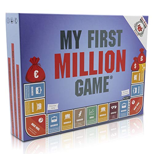 my first million game Gesellschaftsspiele für Erwachsene, Investitionsspiel Brettspiel mit Aktien, Immobilien und Startups, Gesellschaftsspiel Erwachsene ab 16 Jahren, deutsche Version