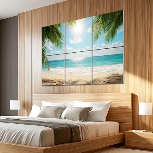 6 Pack Paneles Acústicos Decorativos Palmera Playa Tropical 72"x48" para Estudio y Oficina miniatura 5