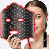 gelpal 7-1 Colors LED Facial Skin Care Mask,Red Light Mask for Face, Cordless Led Silicone Face Mask Light,Salon or Home,Black.