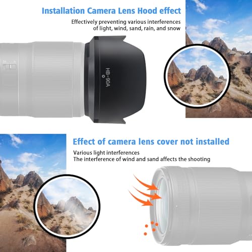 Pare-soleil HB-90A à baïonnette inversable pour objectif de boîtier hybride Z30 - 4