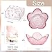 Gifts for Women Pink Flower Ring Dish Glass Jewelry Dish Jewelry Tray Cute Vanity Organizer Room Decor Aesthetic Nightstand Bathroom Decor Trinket Dish Ring Holder Dish Jewellery Tray Valentine's Gift