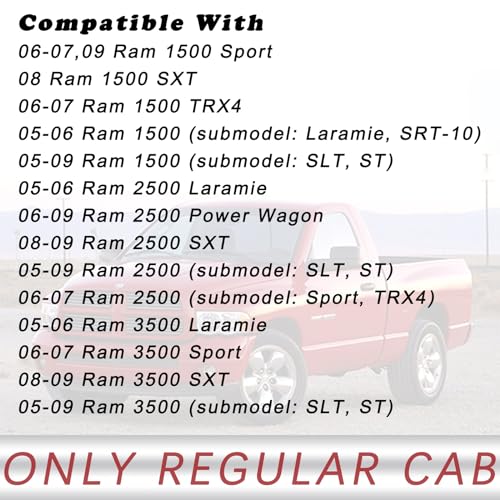 Door Window Switch Bezel,Front Driver and Passenger Side Compatible with 2005-2009 Dodge Ram 1500 2500 3500 Regular Cab Interior Accessories (Slate Grey) - Thumbnail 3