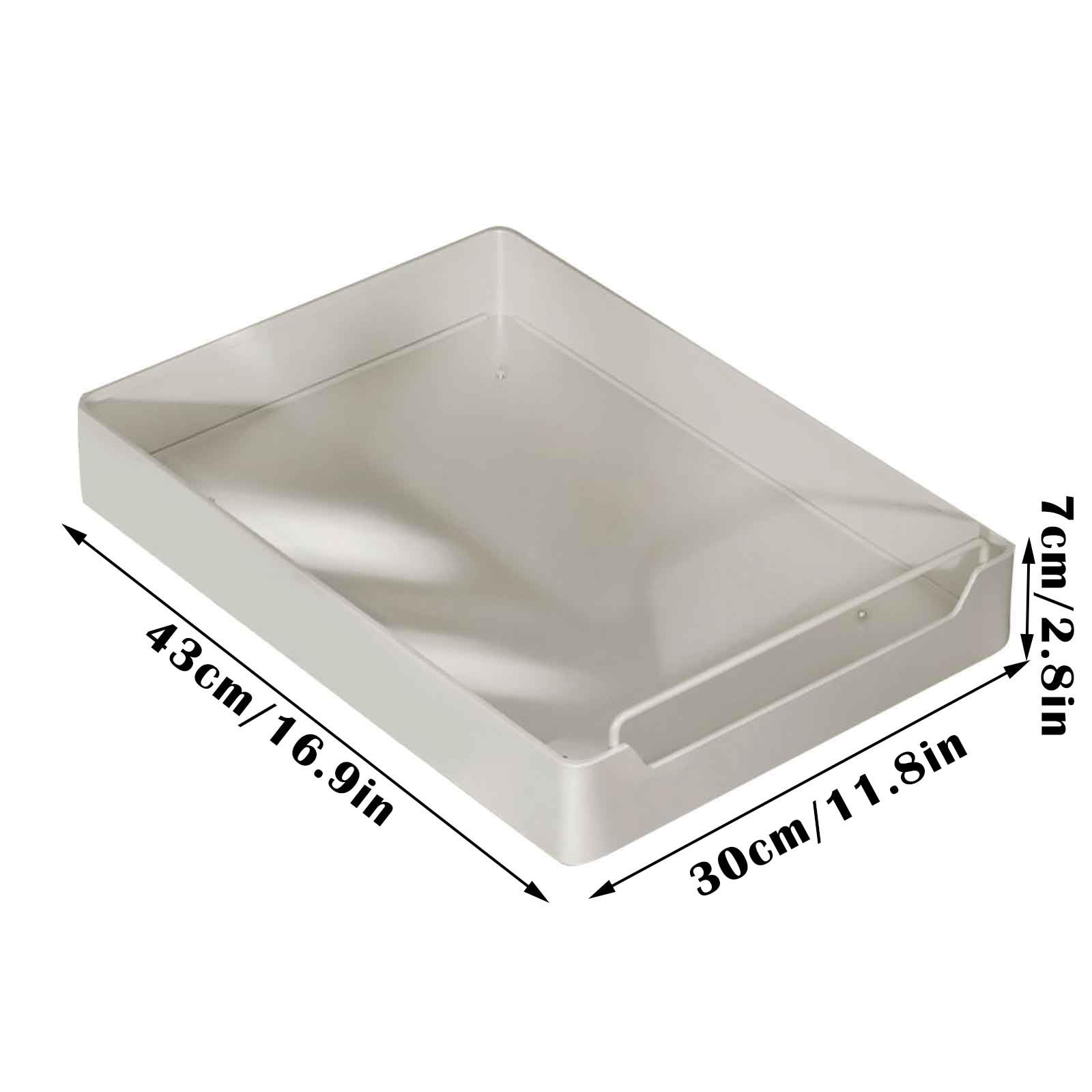 Kashyke Ausziehbarer Schrank Organizer, Slide Out Drawer Pull Out Cabinet Organizer Kitchen, Schrank Ausziehbare Schublade Küche zum Kleben, Teleskopschublade Küche ohne Bohren (43 * 7 * 30cm)