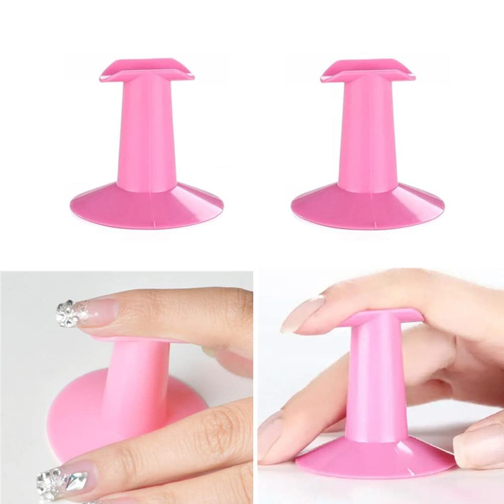 Soporte de plástico para dedos, soporte profesional para arte de uñas, para salón de pintura, soporte práctico de accesorios de diseño de suministros (paquete de 4) 5