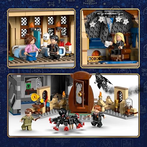 LEGO Harry Potter Hogwarts Castle: Hospital Wing Toy, DIY Miniature Model Kit with 7 Minifigures incl. Hermione & Ron - Image 3