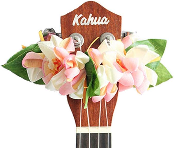 Ukulele Ribbon Leis Hawaiian Crafts Ukulele Accessories Crocus Pink
