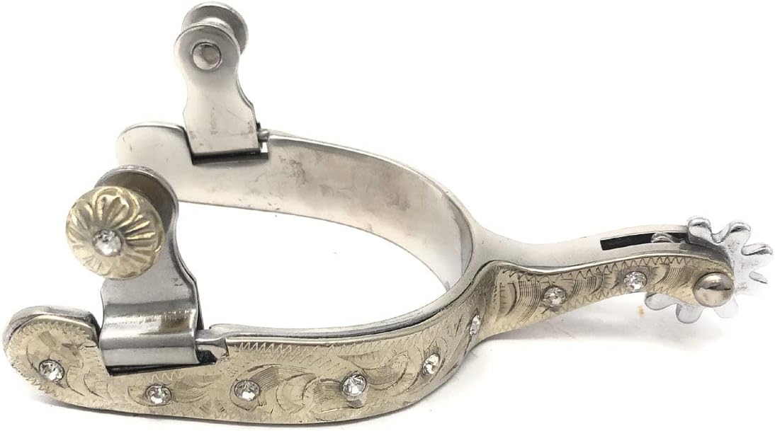 AJ Tack Ladies Stainless Steel Rhinestone Spurs