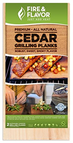 Fire & Flavor Natural Red Cedar Medium Grilling Planks, 5.5 X 11 Inch, 10 Count