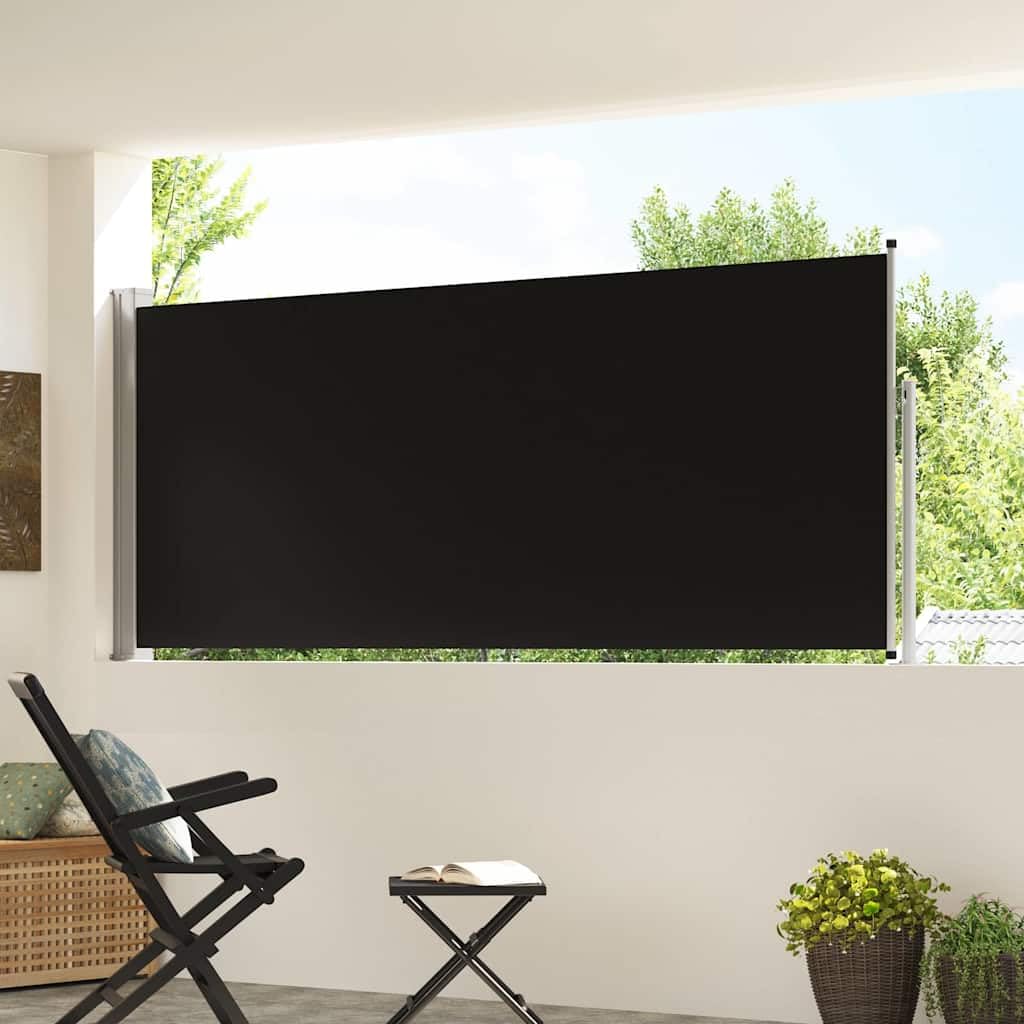 Toldo lateral extensible 117 x 314 cm negro