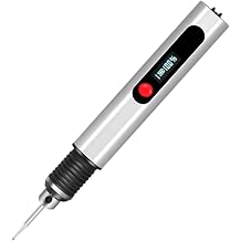 Electric Rotary Tool, Cordless Engraving Pen with 30 Bits, 3 Speed, 500mAh Power Display, Portable Handheld Grinder, Carving on Glass, Metal, Stone, Jade
