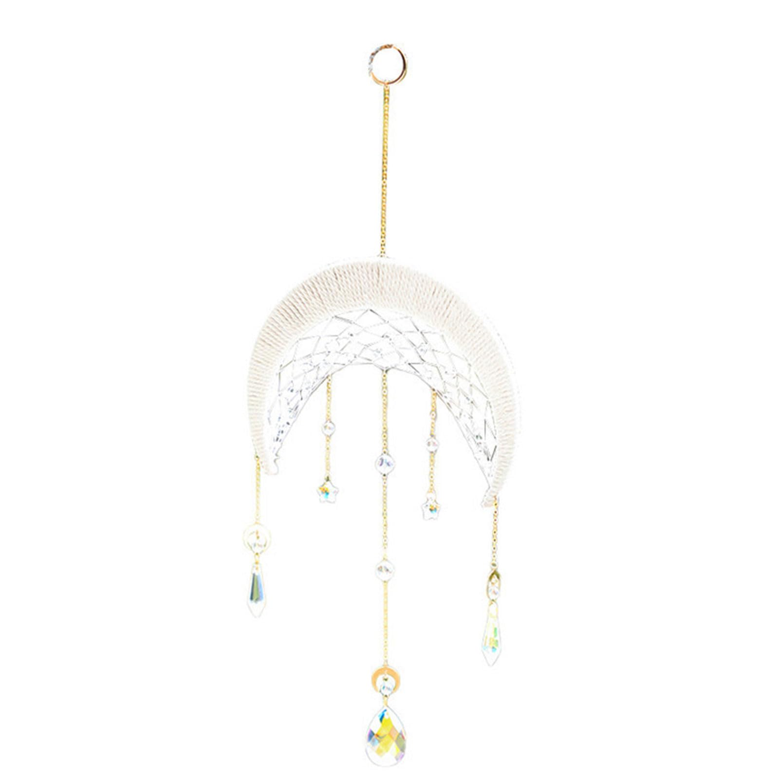 Shape Dream Catcher Pendant with Stone Pendant Festival Gift Tapestry Wall Hangings Ornament Home Decor Accessory