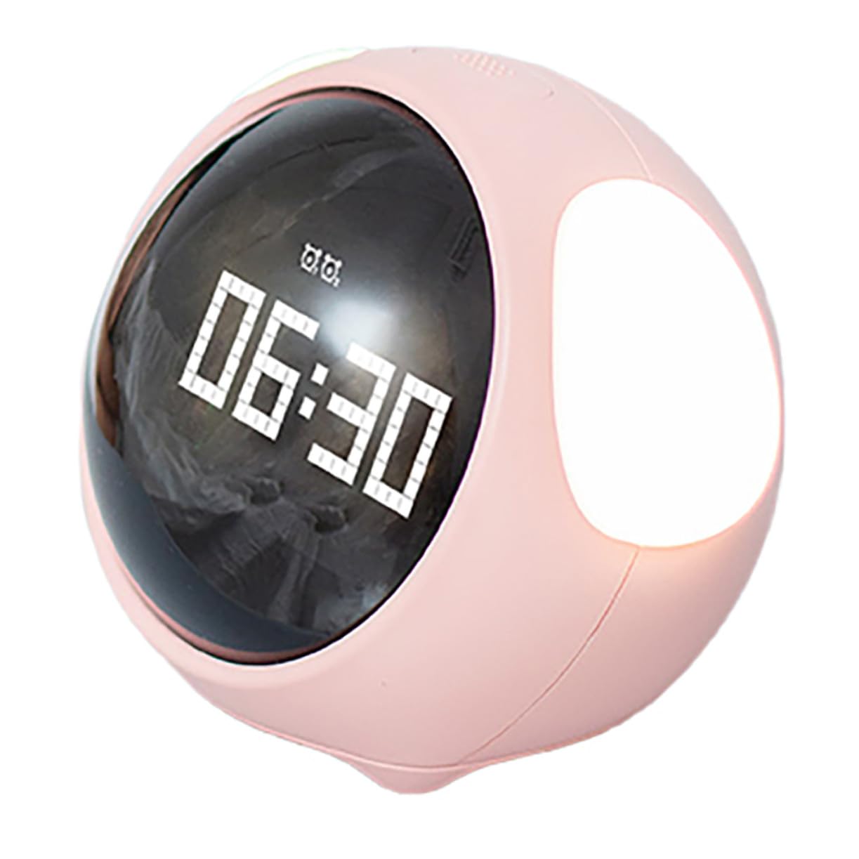 Reloj Despertador Digital Infantil LED con Expresiones Pixeladas Activada por Voz Alarmas Ajustables para Niñas