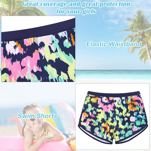 Image of TUONROAD Girls 2 Pieces Rash Guard Swimsuit Long Sleeve Tankini for 4-10 Years