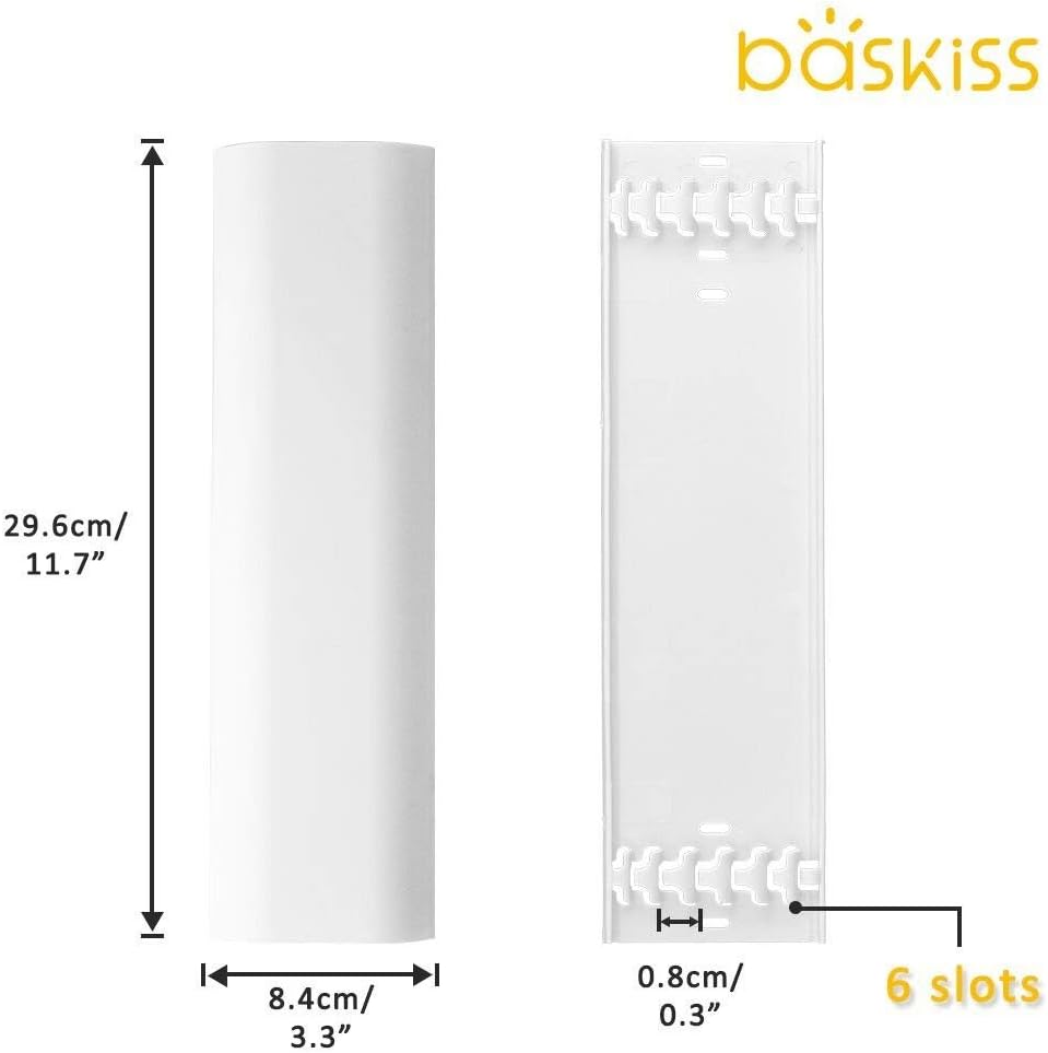 Cable Cover, 6 Packs, 70.8 inches Wall Mount TV Cable Management Cord Raceway Conceal Kit to Hide Cables, Cords, White