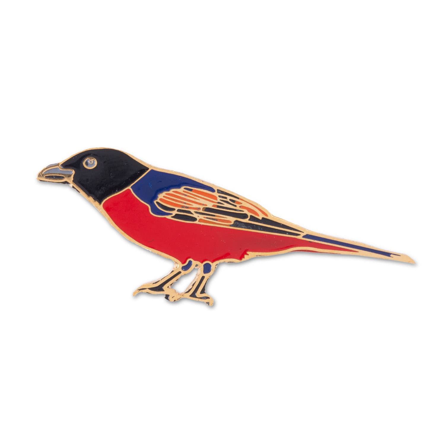 WWF - India Bird Lapel Pin - Scarlet Minivet | Enamel on Metal | Butterfly clasp (B07KZSR13S) Amazon Price History, Amazon Price Tracker