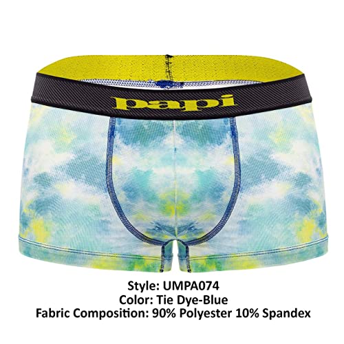 papi UMPA074 2PK Microflex Brazilian Trunks Color Tie Dye-Blue Size S4
