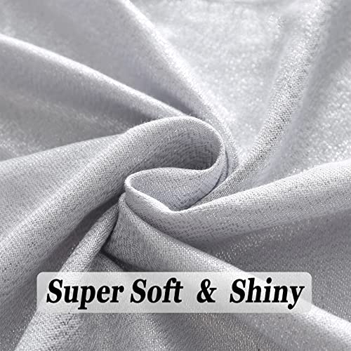 vimate Hochzeit Schals und Wraps, Funkeln Silber Brautkleid Schal Wrap für Gast Abend Cape für Frauen (DE-Hellgrau bis Silber)