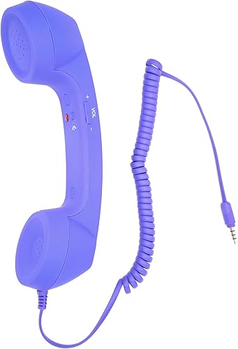 Miniatura 7 de Auricular retro de 3.5 mm con micrófono y altavoz para iPhone, iPad, teléfonos móviles, smartphone (verde) Verde,Negro -,Azul,Rosa