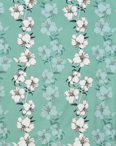 Image of Glace Cotton Double Bed (90 inch x 90') Bedsheet with 2 Pillow Covers - Greeen Flower
