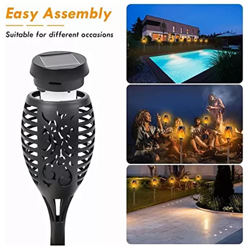 Solar Flame Lights, Waterproof LED Torch Lamp with Flickering Flame, Solar Powered Outdoor Decoration for Garden Patio Yard 4PCS - Image 2