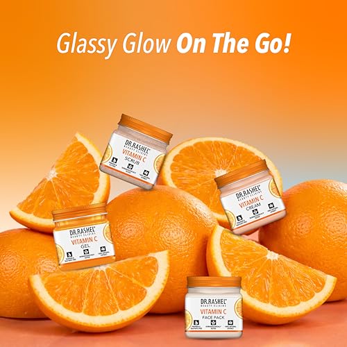 Image of Dr. Rashel Vitamin C Facial Kit, 4-Piece Set with Scrub, Gel, Cream and Face Pack (45ml Each)