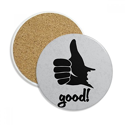 Coaster en céramique Pouce Silhouette geste dessous de verre absorbant multicolore DIYthinker - 2