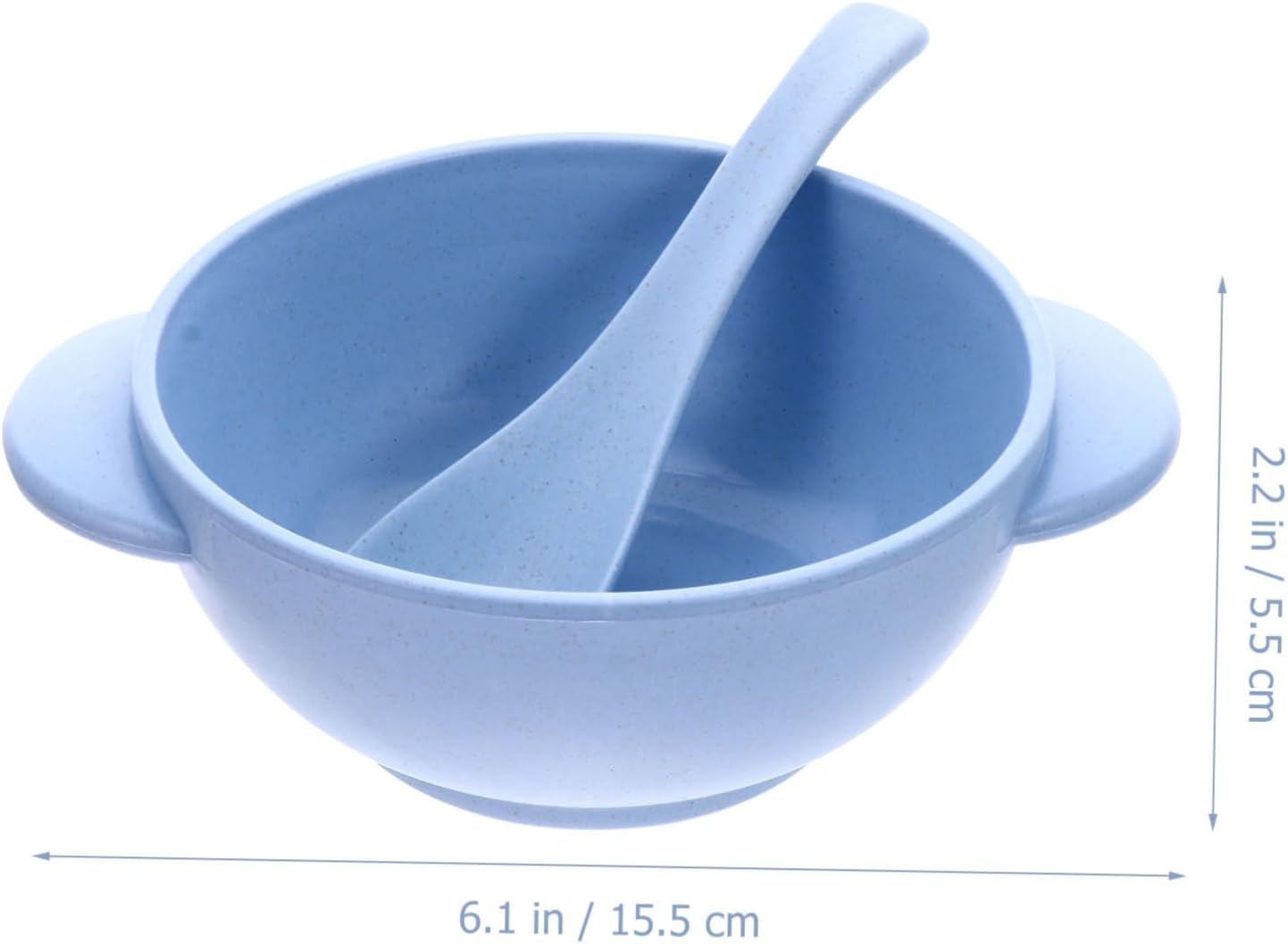 Toyvian 4 Sets Bowls with Handles Bowl Lightweight Break Resistant Non Slip Wheat Straw Material Safe for Boy Girl