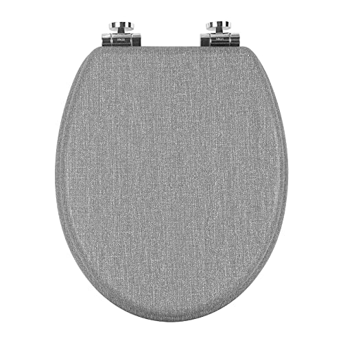 WOLTU Wooden Toilet Seat, Soft Close WC Seat with Strong Hinge Ideal for Standard Toilet