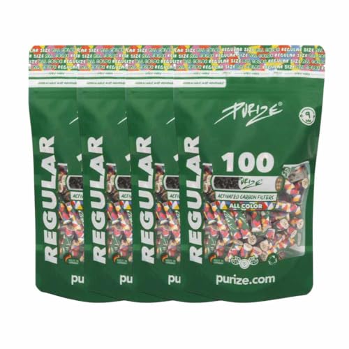 400 PURIZE Regular Size 9mm Aktivkohlefilter (AllColour)