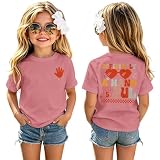 5.Geburtstag T-Shirt Mädchen Geburtstagsshirt Officially A Hand FUL Drucken Tshirt Sommer Kurzarm Shirts Fünfter Jahre Schwester Shirt Kinder Rundhals Top Ankündigung Outfit(5 Jahre,Dunkelrosa)