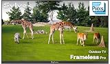 SYLVOX 75-Inch Full Sun Outdoor TV, Ultra-Narrow Bezel, Upgraded IP56 Waterproof, Google TV OS w/AI Wallpaper, Dolby Atmos, 2000 Nits Brightness for Poolside & Commercial Use (Frameless Pro, 2026)