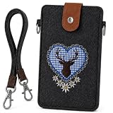 Filz Handy Trachtentasche Damen, Trachten Oktoberfest Tasche - Dirndltasche